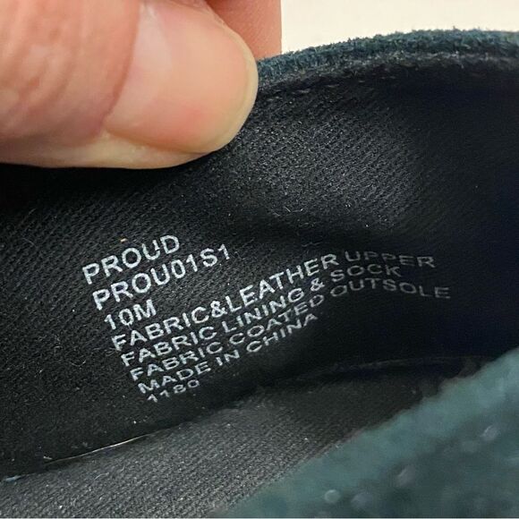 STEVE MADDEN Proud Black Silver Embellished Leather Platform Espadrilles shoe 10 - Picture 10 of 12